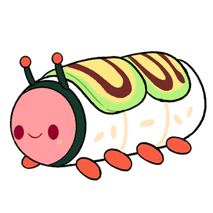mini caterpillar roll design graphic