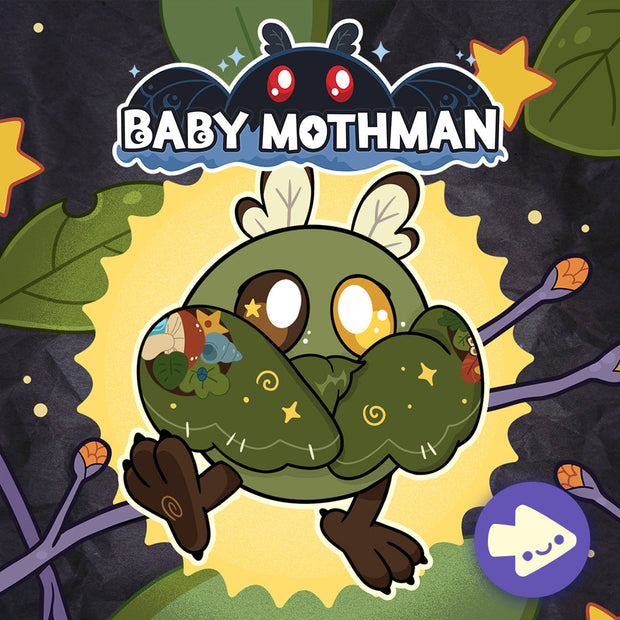 baby mothman category with goblincore mothman illustration