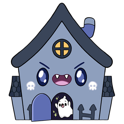 mini haunted house design graphic