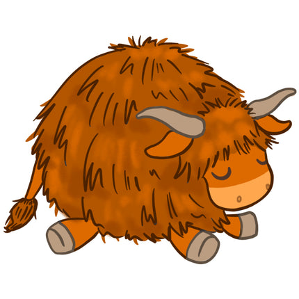 Mini Squishable Highland Cow Graphic Image