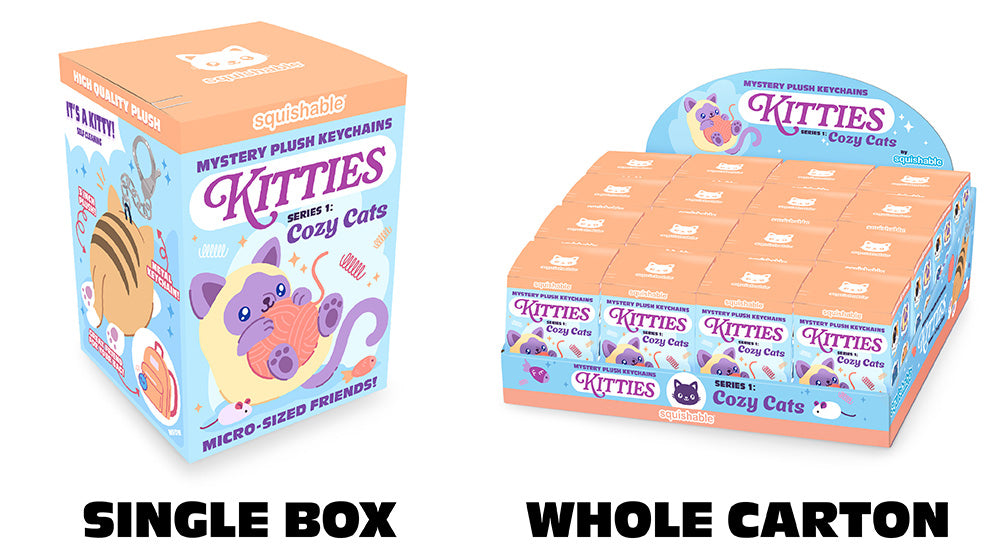 Kitties Micro Blind Box, Series 1: Cozy Cats, box carton