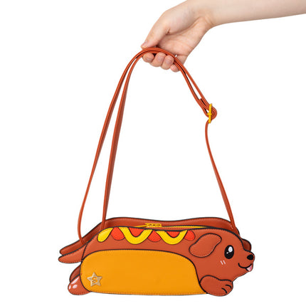 Crossbody Hot Dog Dachshund Holding