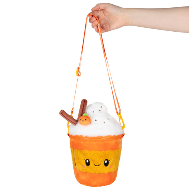 pumpkin spice latte fuzzy crossbody bag main image