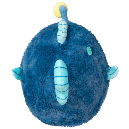 Mini Squishable Anglerfish plush, back view