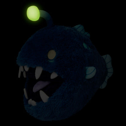 Mini Squishable Anglerfish plush, glow view