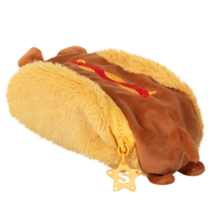 plush pouch hot dog dachshund side