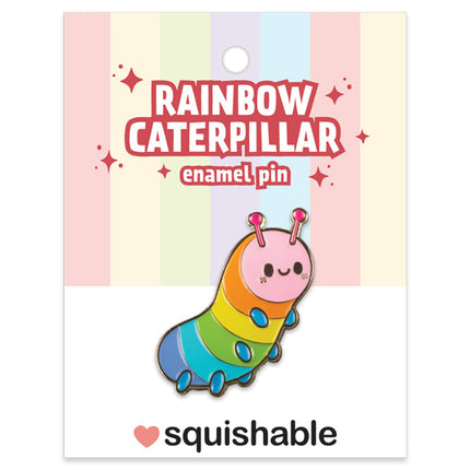 Rainbow Caterpillar Enamel Pin Packaging