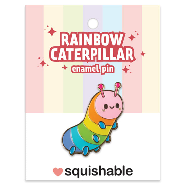 Rainbow Caterpillar Enamel Pin Packaging
