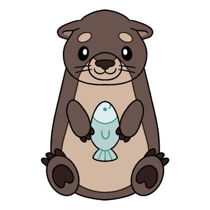 Mini River Otter design graphic